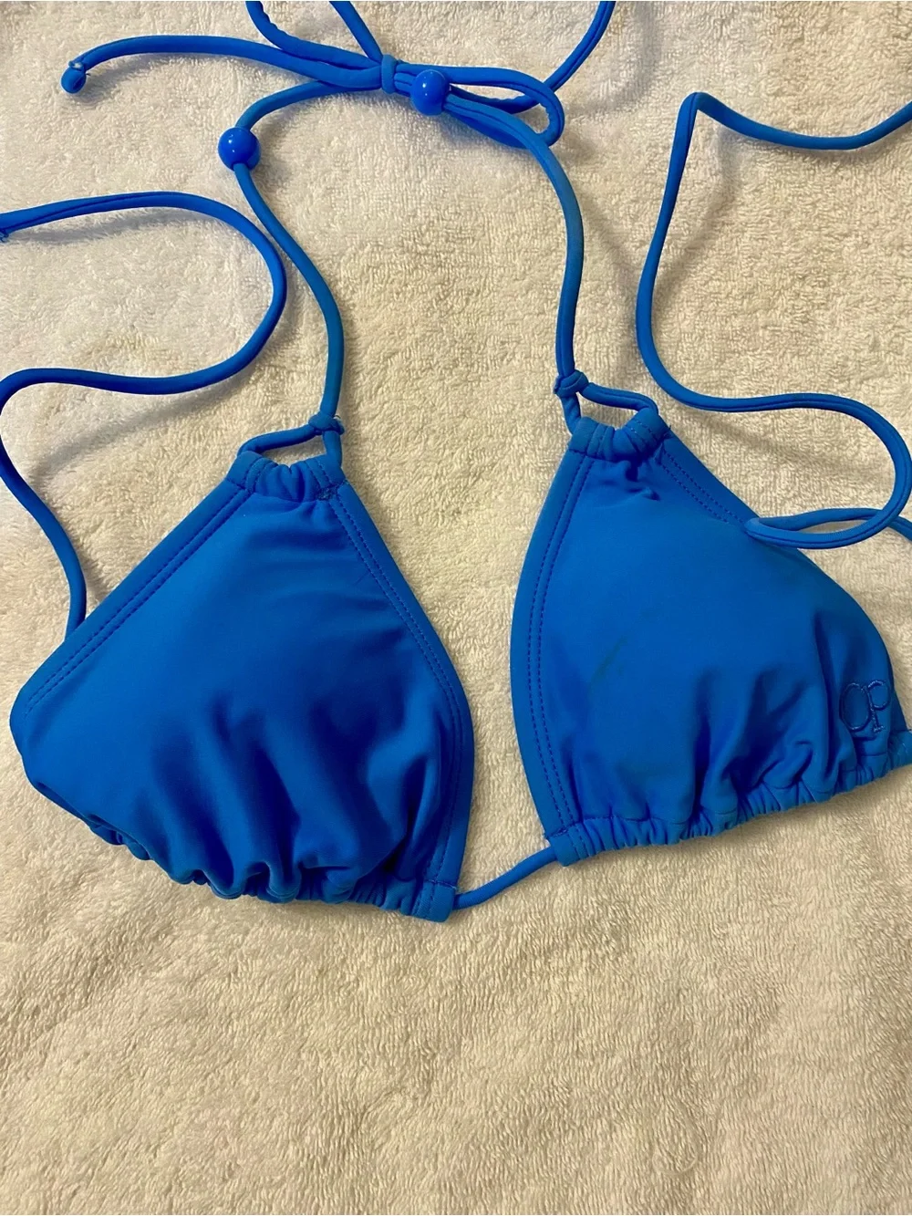 OP Blue Triangle String Bikini Set. - Picture 2 of 9